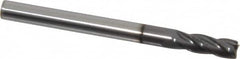 Value Collection - 1/8", 3/8" LOC, 1/8" Shank Diam, 1-1/2" OAL, 4 Flute, Solid Carbide Square End Mill - Single End, Diamond-Like Carbon (DLC) Finish, Spiral Flute, Centercutting, Right Hand Cut, Right Hand Flute - Benchmark Tooling