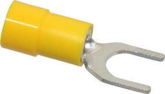 Thomas & Betts - 1/4 Inch Stud, 12 to 10 AWG, Partially Insulated, Crimp, Standard Fork Terminal - Benchmark Tooling