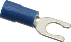 Thomas & Betts - #10 Stud, 16 to 14 AWG Compatible, Partially Insulated, Crimp Connection, Locking Fork Terminal - Benchmark Tooling