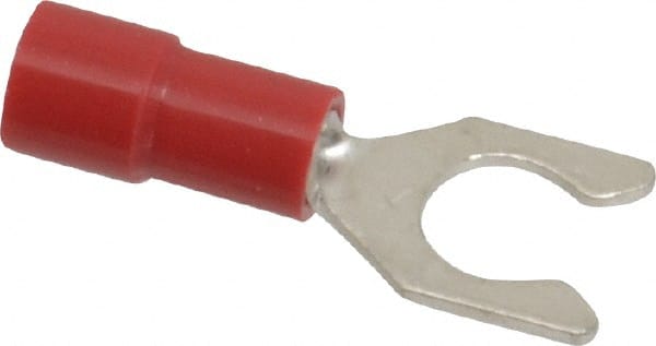 Thomas & Betts - #10 Stud, 22 to 18 AWG Compatible, Partially Insulated, Crimp Connection, Locking Fork Terminal - Benchmark Tooling