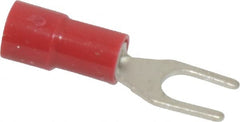 Thomas & Betts - #8 Stud, 22 to 16 AWG Compatible, Partially Insulated, Crimp Connection, Standard Fork Terminal - Benchmark Tooling