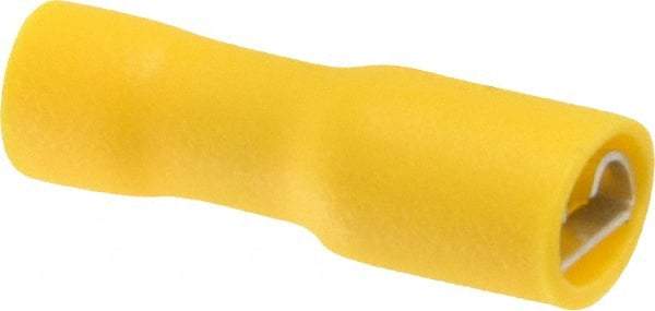 Thomas & Betts - 12 to 10 AWG, Vinyl, Fully Insulated, Female Wire Disconnect - 1/4 Inch Wide Tab, Yellow, RoHS Compliant, UL 94 V-0 - Benchmark Tooling