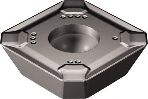 Sandvik Coromant - R24518T6 PM Grade 1010 Carbide Milling Insert - TiAlN2 Finish, 6.1mm Thick, 18mm Inscribed Circle, 1mm Corner Radius - Benchmark Tooling