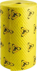 Brady SPC Sorbents - 80 Gal Capacity per Package, Chemical/Hazmat Roll - 300' Long x 30" Wide, Yellow, Polypropylene - Benchmark Tooling