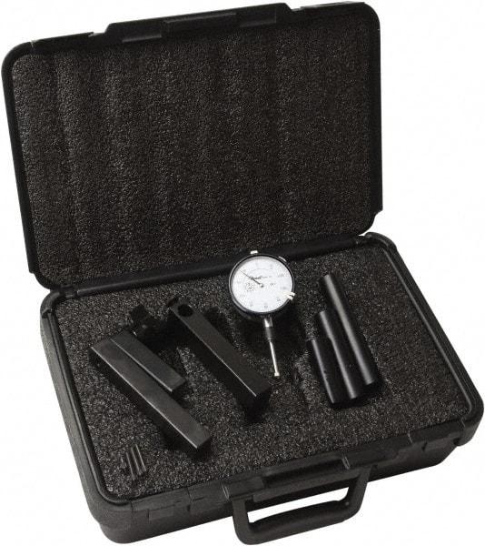 Moody Tools - 0.001" Graduation, 4" Max Meas, 0-100 Dial Reading, Dial Indicator & Base Kit - 0.001" Resolution - Benchmark Tooling