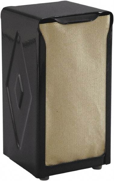 San Jamar - 3-3/4 x 4 x 7-1/2, Napkin Dispenser - Tabletop Tall Fold, Black - Benchmark Tooling