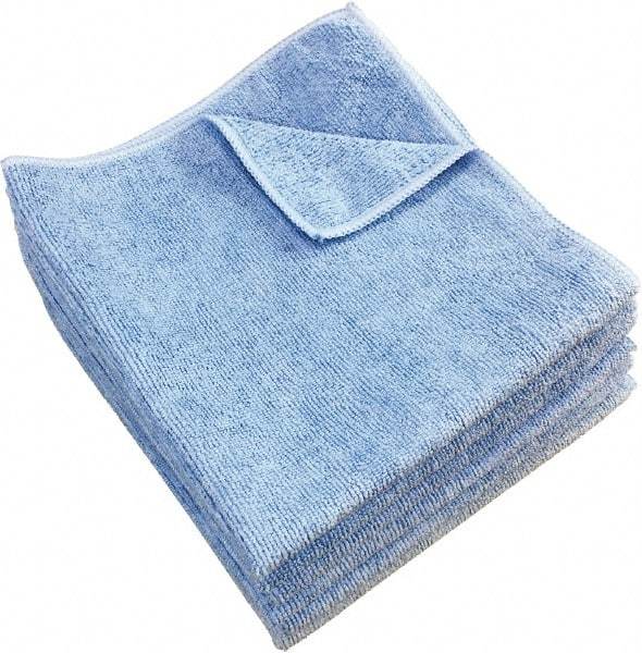 PRO-SOURCE - Reusable Microfiber Wipes - 14" x 14" Sheet Size, Blue - Benchmark Tooling