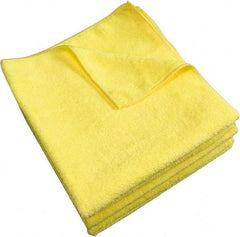 PRO-SOURCE - Reusable Microfiber Wipes - 12" x 12" Sheet Size, Yellow - Benchmark Tooling