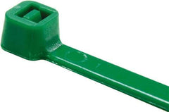 Value Collection - 8" Long Green Nylon Standard Cable Tie - 50 Lb Tensile Strength, 54mm Max Bundle Diam - Benchmark Tooling