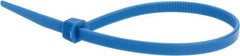 Value Collection - 8" Long Blue Nylon Standard Cable Tie - 50 Lb Tensile Strength, 54mm Max Bundle Diam - Benchmark Tooling