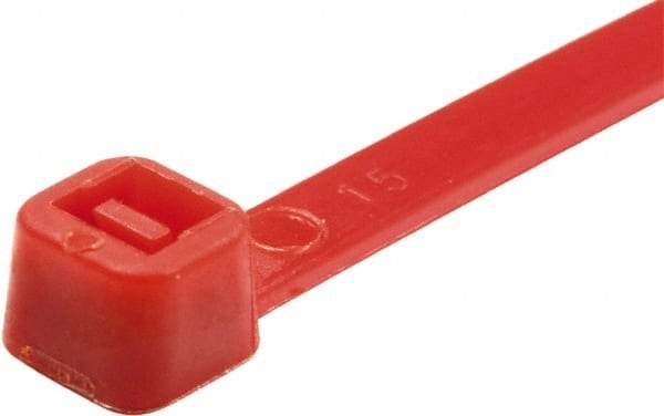 Value Collection - 8" Long Red Nylon Standard Cable Tie - 50 Lb Tensile Strength, 54mm Max Bundle Diam - Benchmark Tooling