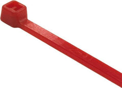 Value Collection - 4" Long Red Nylon Standard Cable Tie - 18 Lb Tensile Strength, 21mm Max Bundle Diam - Benchmark Tooling