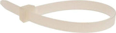 Value Collection - 8" Long Natural (Color) Nylon Standard Cable Tie - 120 Lb Tensile Strength, 54mm Max Bundle Diam - Benchmark Tooling