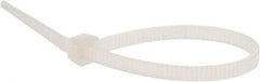 Value Collection - 4" Long Natural (Color) Nylon Standard Cable Tie - 18 Lb Tensile Strength, 21mm Max Bundle Diam - Benchmark Tooling