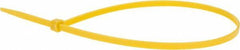 Value Collection - 14.6" Long Yellow Nylon Standard Cable Tie - 50 Lb Tensile Strength, 106mm Max Bundle Diam - Benchmark Tooling