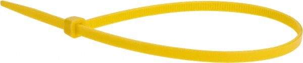 Value Collection - 11" Long Yellow Nylon Standard Cable Tie - 50 Lb Tensile Strength, 81mm Max Bundle Diam - Benchmark Tooling