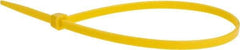 Value Collection - 11" Long Yellow Nylon Standard Cable Tie - 50 Lb Tensile Strength, 81mm Max Bundle Diam - Benchmark Tooling