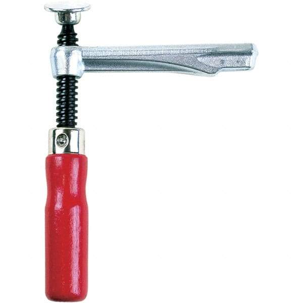 Bessey - 2,000 Lb Clamping Pressure, Steel, Straight Handle, SLV Bar & Pipe Clamping Arm - 5-1/2" Throat Depth - Benchmark Tooling