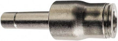 Legris - 1/2" Outside Diam, Nickel Plated Brass Push-to-Connect Tube Plug-In Adapter - 435 Max psi, Tube to Stem Connection, FKM O-Ring - Benchmark Tooling