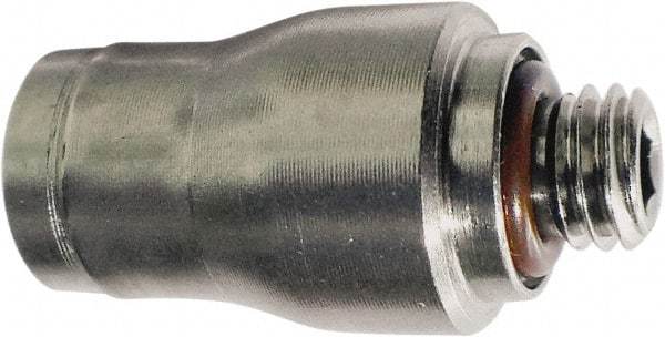 Legris - 4mm Outside Diam, M5x0.8 Metric, Nickel Plated Brass Push-to-Connect Tube Male Connector - 435 Max psi, Tube to Metric Thread Connection, FKM O-Ring - Benchmark Tooling