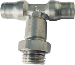 Legris - 12mm Outside Diam, 3/8 BSPP, Nickel Plated Brass Push-to-Connect Tube Male Branch Tee - 435 Max psi, Tube to Male BSPP Connection, FKM O-Ring - Benchmark Tooling