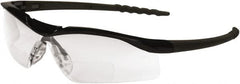MCR Safety - +1, Clear Lenses, Scratch Resistant, Framed Magnifying Safety Glasses - Size Universal, Wrap Around, Black Frame - Benchmark Tooling