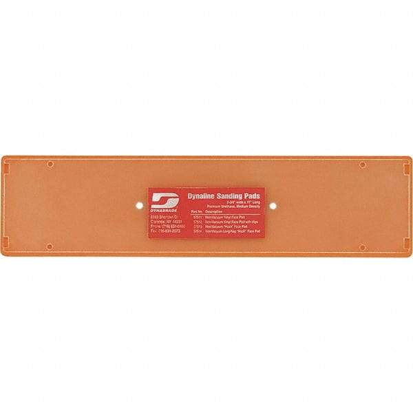 Dynabrade - 11 x 2-3/4" Rectangular Adhesive/PSA Backing Pad - File Board Sander Compatible, Screw Attachment, Nonvacuum Pad, 3/8" Thick, Medium Density - Benchmark Tooling