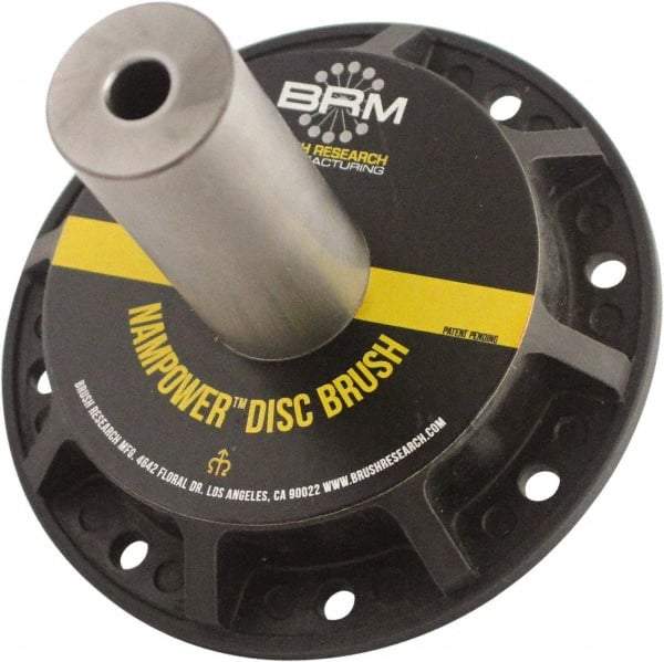 Brush Research Mfg. - 31/32" Arbor Hole to 0.968" Shank Diam Standard Collet - For 4, 5 & 6" NamPower Disc Brushes, Attached Spindle, Flow Through Spindle - Benchmark Tooling