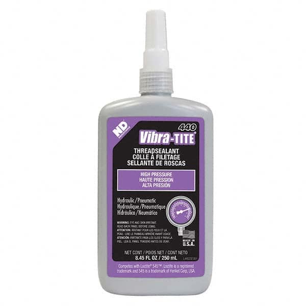 Vibra-Tite - 250 mL Bottle, Purple, Pneumatic - Hydraulic Thread Sealant - Benchmark Tooling