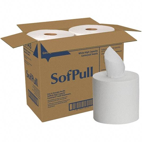 Georgia Pacific - Center Pull Roll of 1 Ply White Paper Towels - 7-3/4" Wide - Benchmark Tooling