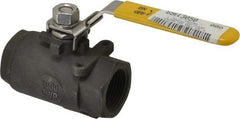 Sharpe Valves - 1" Pipe, Standard Port, Carbon Steel Steam Service Ball Valve - 1 Piece, Inline - One Way Flow, FNPT x FNPT Ends, Locking Lever Handle, 2,000 WOG, 250 WSP - Benchmark Tooling
