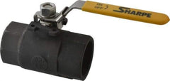 Sharpe Valves - 2" Pipe, Standard Port, Carbon Steel Steam Service Ball Valve - 1 Piece, Inline - One Way Flow, FNPT x FNPT Ends, Locking Lever Handle, 1,500 WOG, 250 WSP - Benchmark Tooling