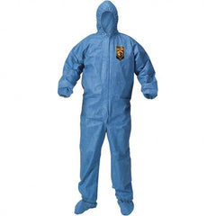 KleenGuard - Size XL Polypropylene General Purpose Coveralls - Blue, Zipper Closure, Elastic Cuffs, Elastic Ankles, Taped Seams - Benchmark Tooling