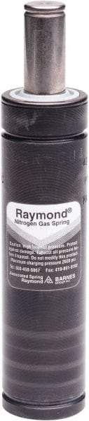 Associated Spring Raymond - M6 Fill Port, M6 Mt Hole, 20mm Rod Diam, 37.9mm Diam, 32mm Max Stroke, Black Nitrogen Gas Spring Cylinder - 135mm Body Length, 167mm OAL, 3,595 Lb Full Stroke Spring Force, 360 psi Initial Charge - Benchmark Tooling