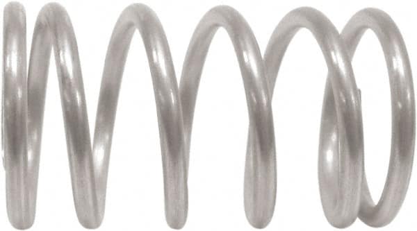 Associated Spring Raymond - 68mm OD, 5mm Wire, 585mm Free Length, Compression Spring - 6.52 Lb Spring Rating, 519.3 N Max Work Load, Stainless Steel - Benchmark Tooling