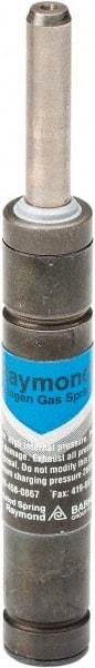Associated Spring Raymond - 6mm Rod Diam, 12mm Diam, 63.5mm Max Stroke, Nitrogen Gas Spring Cylinder - 108.5mm Body Length, 172mm OAL, 19 Lb Full Stroke Spring Force, 290 psi Initial Charge - Benchmark Tooling