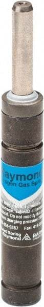 Associated Spring Raymond - M6 Fill Port, M6 Mt Hole, 8mm Rod Diam, 19mm Diam, 63.5mm Max Stroke, Blue Nitrogen Gas Spring Cylinder - 105.5mm Body Length, 169mm OAL, 152 Lb Full Stroke Spring Force, 650 psi Initial Charge - Benchmark Tooling
