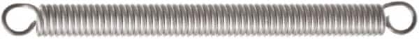 Associated Spring Raymond - 13mm OD, 264.06 N Max Load, 97.4mm Max Ext Len, Stainless Steel Extension Spring - 65.14 Lb/In Rating, 9.04 Lb Init Tension, 77.8mm Free Length - Benchmark Tooling