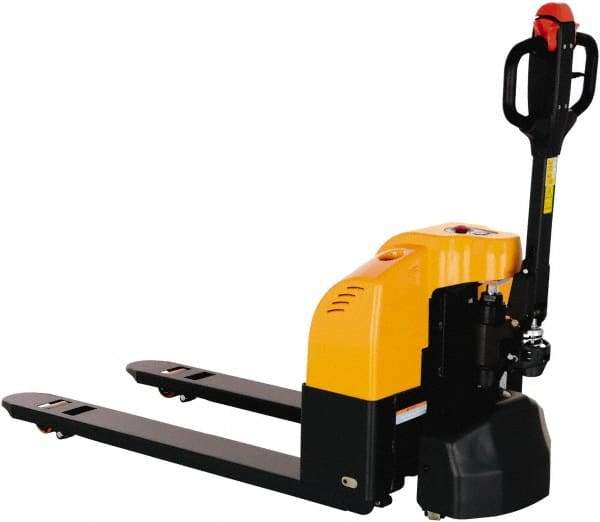 Vestil - 3,300 Lb Capacity, 7.78" Lift Electric Pallet Truck - 3.2" Min Lift Height, 48" Fork Length x 6-1/4" Fork Width, 28" Overall Width - Benchmark Tooling