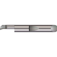 Micro 100 - Boring Bars; Minimum Bore Diameter (Decimal Inch): 0.1100 ; Minimum Bore Diameter (mm): 2.800 ; Maximum Bore Depth (Decimal Inch): 0.2500 ; Maximum Bore Depth (Inch): 1/4 ; Material: Solid Carbide ; Boring Bar Type: Boring - Exact Industrial Supply