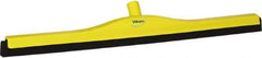 Vikan - 28" Foam Rubber Blade Bench Squeegee - Double Edge, Yellow, Plastic Holder - Benchmark Tooling