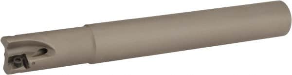 Iscar - 3/4" Cut Diam, 0.315" Max Depth of Cut, 3/4" Shank Diam, 6" OAL, Indexable Square Shoulder Helical End Mill - H490 AN.X 09 Inserts, Cylindrical Shank, 90° Lead Angle, Through Coolant, Series Helido - Benchmark Tooling
