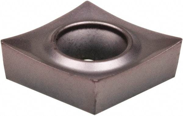 Kennametal - CCGT430.5 HP Grade KCU25 Carbide Turning Insert - AlTiN Finish, 80° Diamond, 1/2" Inscr Circle, 3/16" Thick, 0.008" Corner Radius - Benchmark Tooling