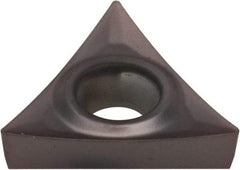 Kennametal - TCGT21.51 HP Grade KCU10 Carbide Turning Insert - AlTiN Finish, 60° Triangle, 1/4" Inscr Circle, 3/32" Thick, 1/64" Corner Radius - Benchmark Tooling