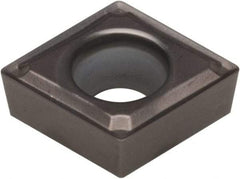 Kennametal - CCMT21.51 FW Grade KCU10 Carbide Turning Insert - AlTiN Finish, 80° Diamond, 1/4" Inscr Circle, 3/32" Thick, 1/64" Corner Radius - Benchmark Tooling