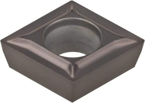 Kennametal - CPGT21.50 LF Grade KCU10 Carbide Turning Insert - AlTiN Finish, 80° Diamond, 1/4" Inscr Circle, 3/32" Thick, 0.004" Corner Radius - Benchmark Tooling