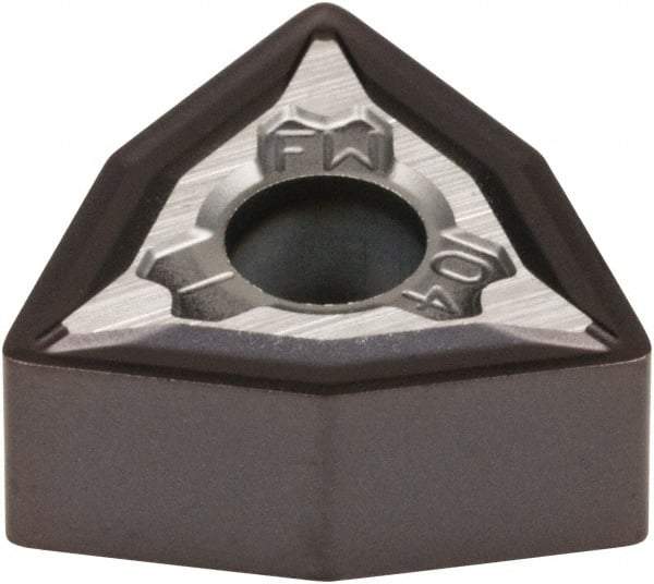 Kennametal - WNMG331 FW Grade KCU10 Carbide Turning Insert - AlTiN Finish, 80° Trigon, 3/8" Inscr Circle, 3/16" Thick, 1/64" Corner Radius - Benchmark Tooling