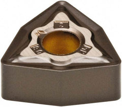 Kennametal - WNMG433 MP Grade KCP10 Carbide Turning Insert - TiN Finish, 80° Trigon, 1/2" Inscr Circle, 3/16" Thick, 3/64" Corner Radius - Benchmark Tooling