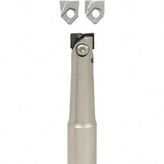 Iscar - 1/2" Cut Diam, 1/2" Shank Diam, 4.7" OAL, Indexable Square Shoulder End Mill - Cylindrical Shank, Series BallPlus - Benchmark Tooling
