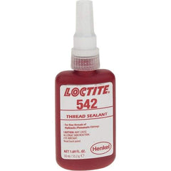 Loctite - 50 mL, Red, Medium Strength Thread Sealant - Series 542 - Benchmark Tooling